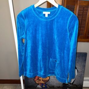 Appleseed’s Blue Long Sleeve Top w/ Front Pocket